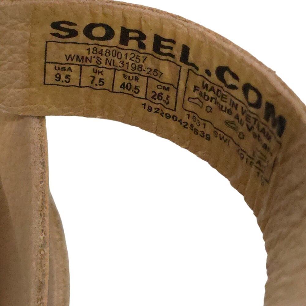 Sorel Ella Criss Cross Sandal In Natural Tan - Picture 11 of 12